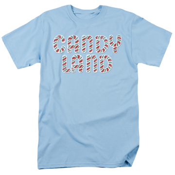 Light blue men's regular fit t-shirt with Candy Land Logo graphic