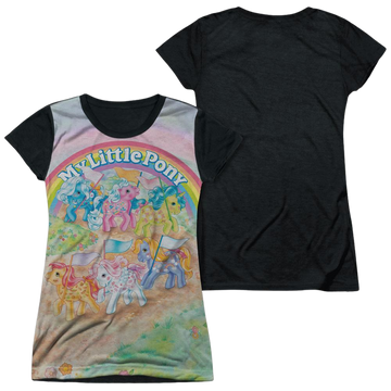 My Little Pony Classic Ponies juniors black back t-shirt