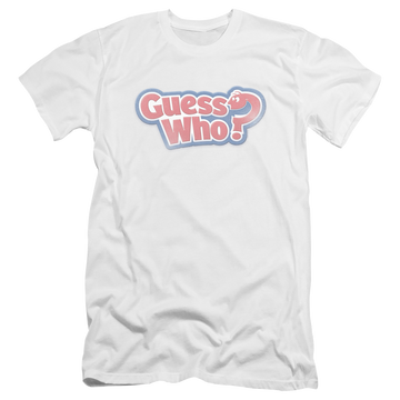 Guess Who Distressed Logo - Men's Premium Slim Fit T-Shirt Men's Premium Slim Fit T-Shirt Guess Who
