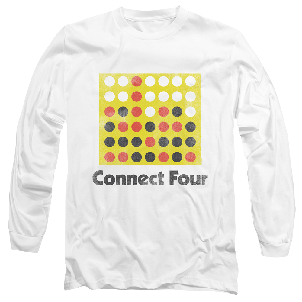 Connect Four Classic Logo Distressed - Men's Long Sleeve T-Shirt Men's Long Sleeve T-Shirt Connect Four