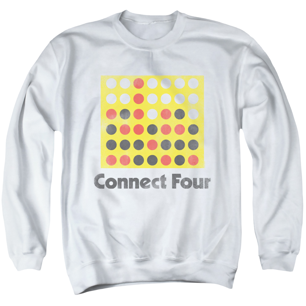 Connect Four Classic Logo Distressed - Men's Crewneck Sweatshirt Men's Crewneck Sweatshirt Connect Four