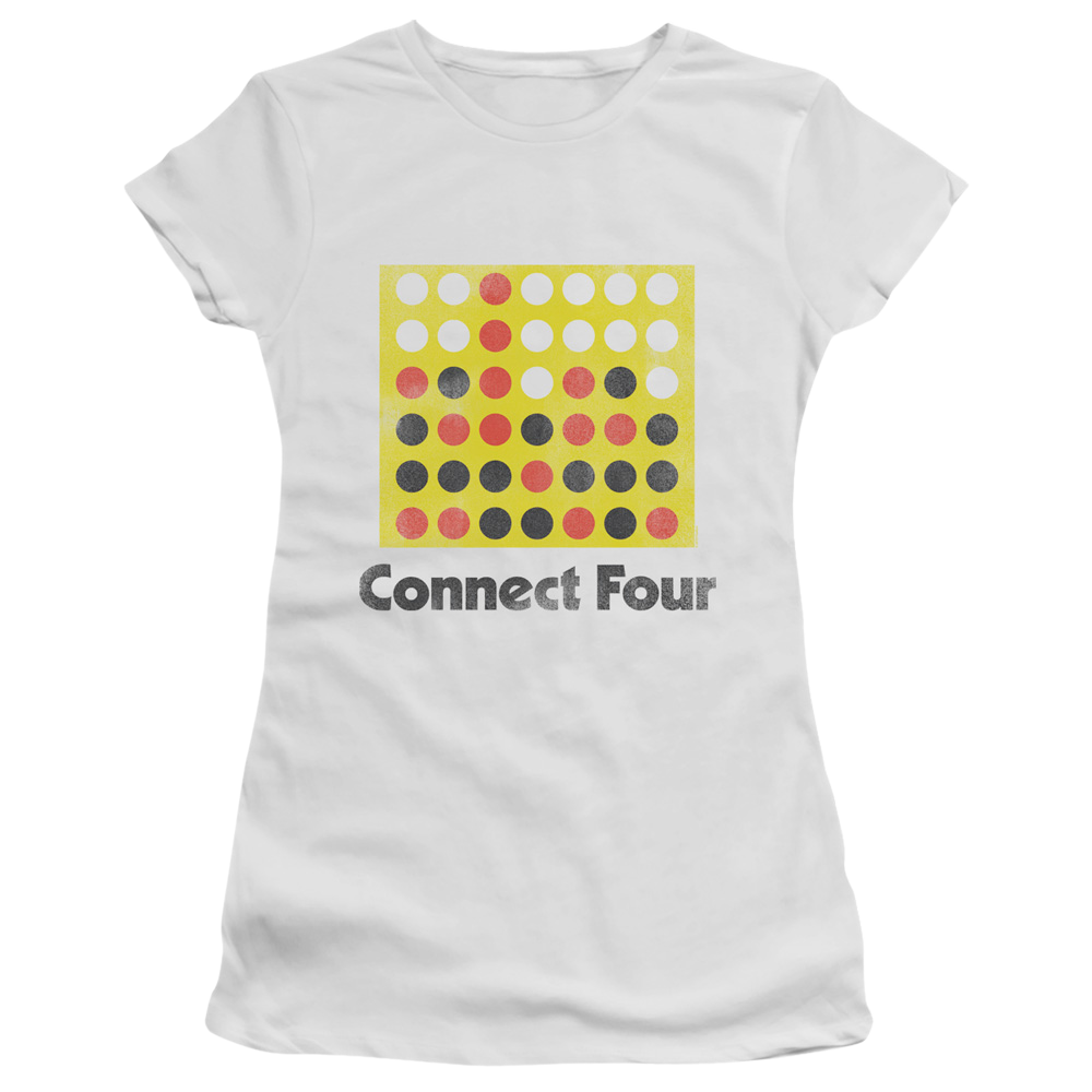 Connect Four Classic Logo Distressed - Juniors T-Shirt Juniors T-Shirt Connect Four
