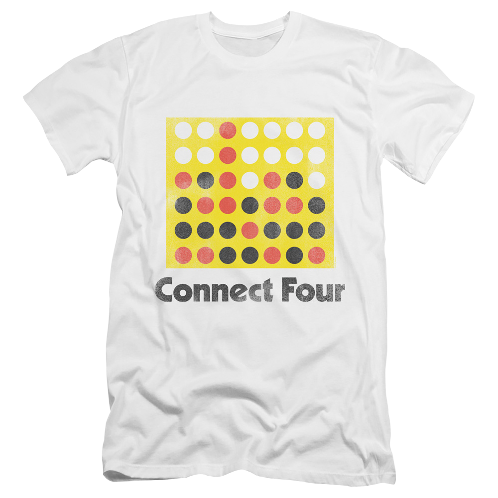 Connect Four Classic Logo Distressed - Men's Premium Slim Fit T-Shirt Men's Premium Slim Fit T-Shirt Connect Four