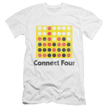 Connect Four Classic Logo Distressed - Men's Premium Slim Fit T-Shirt Men's Premium Slim Fit T-Shirt Connect Four