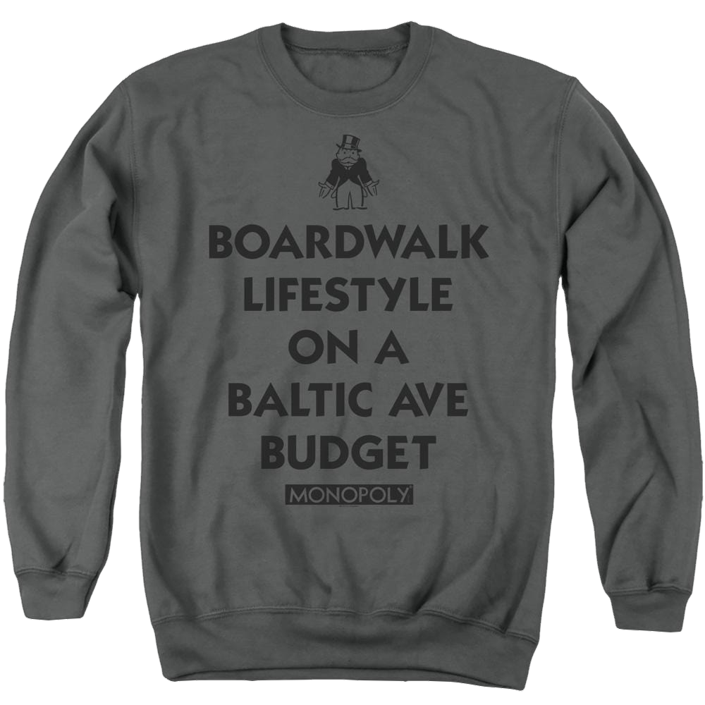 Monopoly Lifestyle Vs Budget - Men's Crewneck Sweatshirt Men's Crewneck Sweatshirt Monopoly
