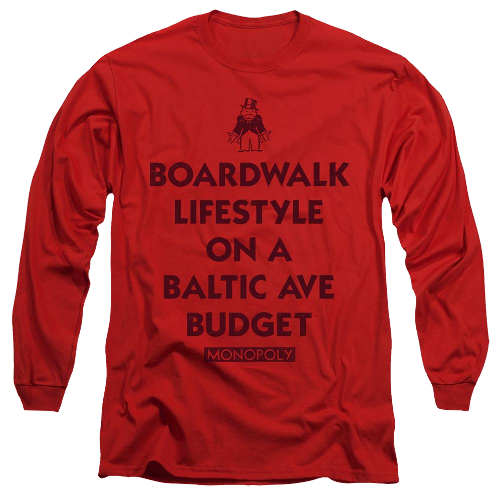 Monopoly Lifestyle Vs Budget - Men's Long Sleeve T-Shirt Men's Long Sleeve T-Shirt Monopoly