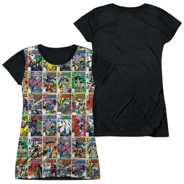 Transformers Cover Collage juniors black back t-shirt