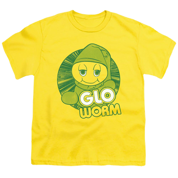 Hasbro Glo Worm - Youth T-Shirt Youth T-Shirt (Ages 8-12) Glo Worm