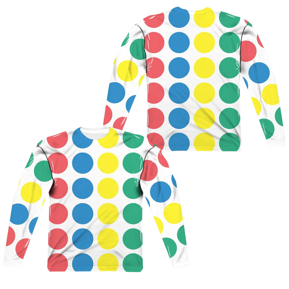Hasbro Twister Game Mat (Front/Back Print) - Men's All-Over Print Long Sleeve Men's All-Over Print Long Sleeve Twister
