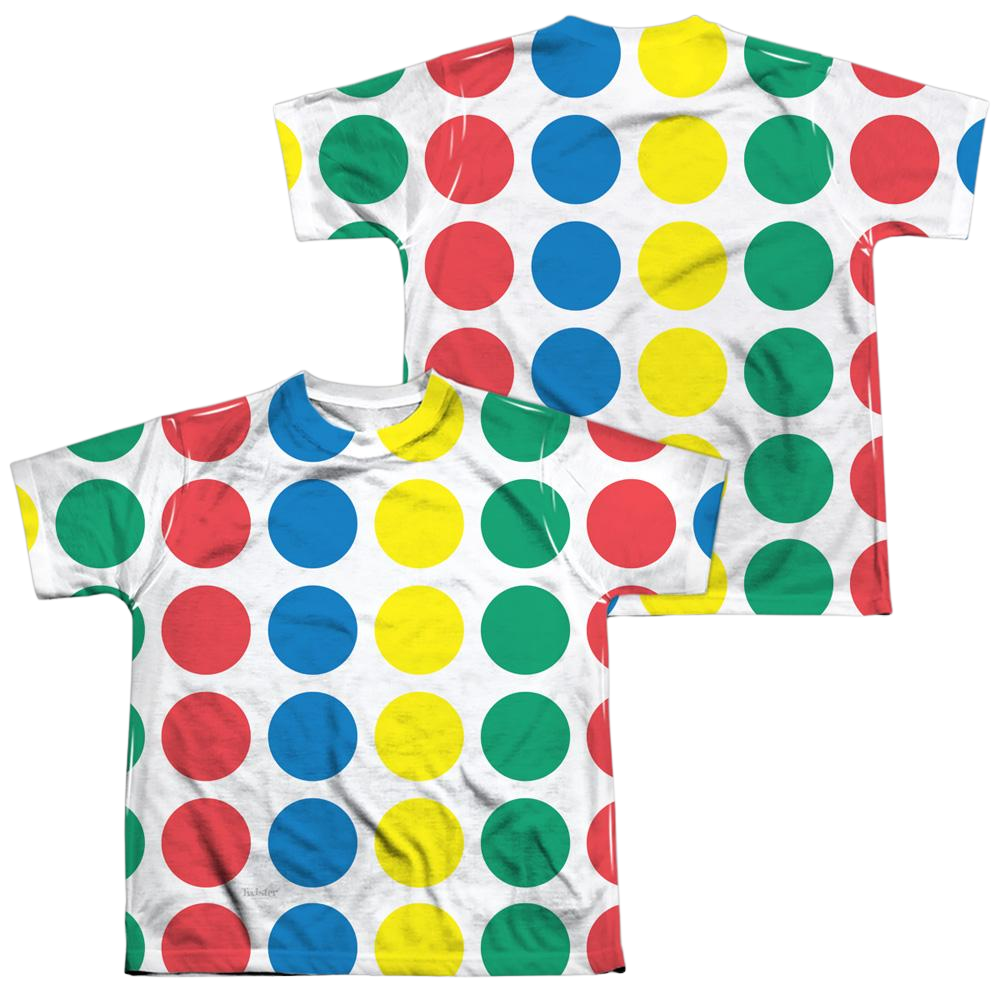 Hasbro Twister Game Mat (Front/Back Print) - Youth All-Over Print T-Shirt Youth All-Over Print T-Shirt (Ages 8-12) Twister