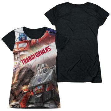 Transformers Warriors Of Cybertron juniors black back t-shirt