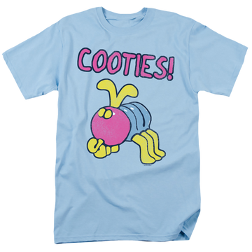 Light blue men's regular fit t-shirt with I've Got Cooties graphic