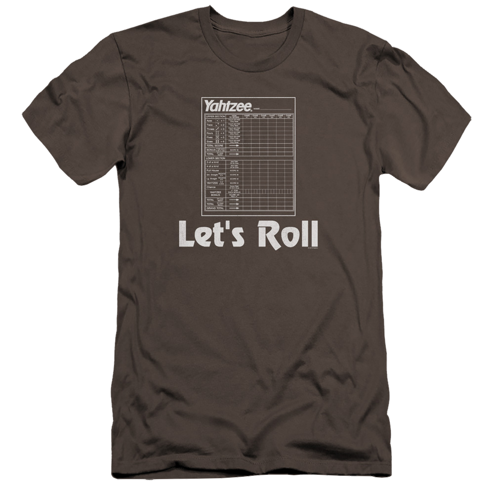 Yahtzee Lets Roll - Men's Premium Slim Fit T-Shirt Men's Premium Slim Fit T-Shirt Yahtzee