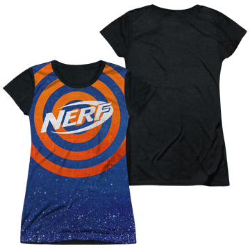 Nerf Target Practice juniors black back t-shirt