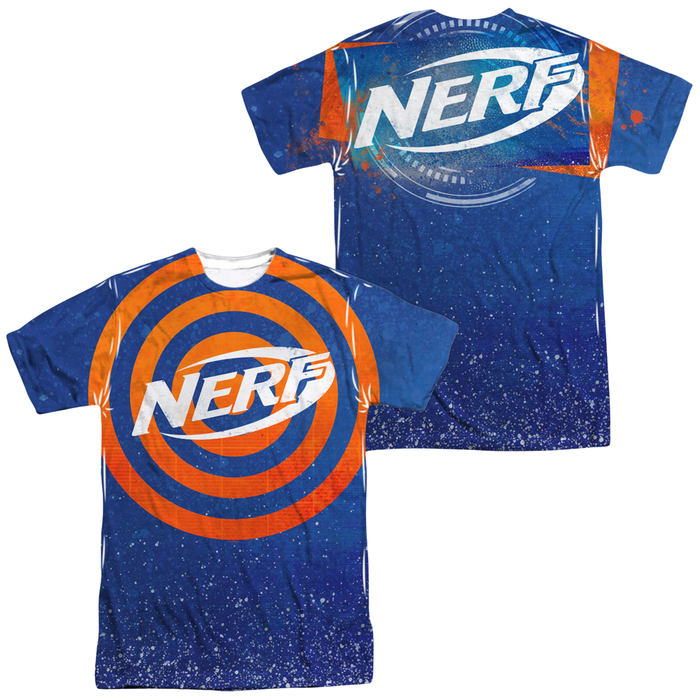 Nerf Target Practice (Front/Back Print) - Men's All-Over Print T-Shirt Men's All-Over Print T-Shirt Nerf
