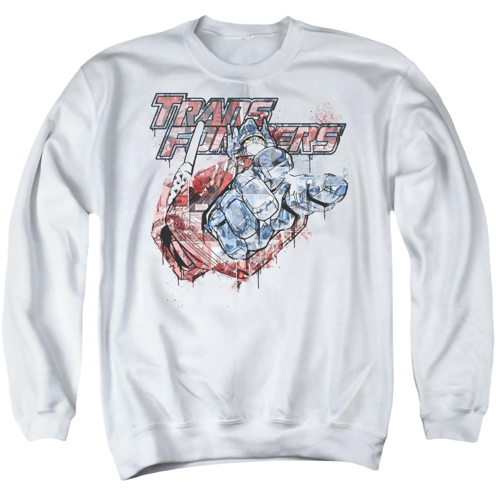 Transformers Spray Panels - Men's Crewneck Sweatshirt Men's Crewneck Sweatshirt Transformers