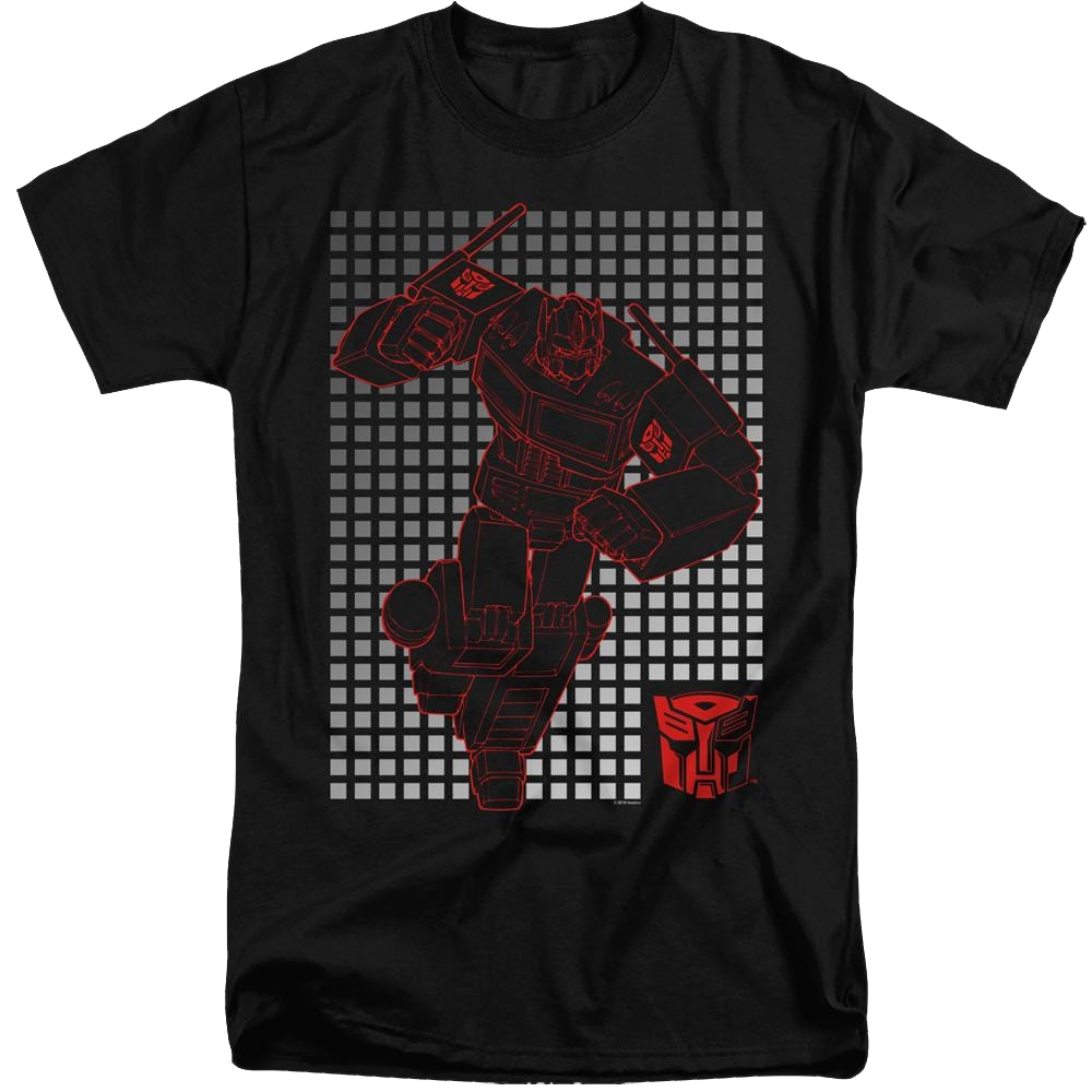 Transformers Optimus Grid - Men's Tall Fit T-Shirt Men's Tall Fit T-Shirt Transformers