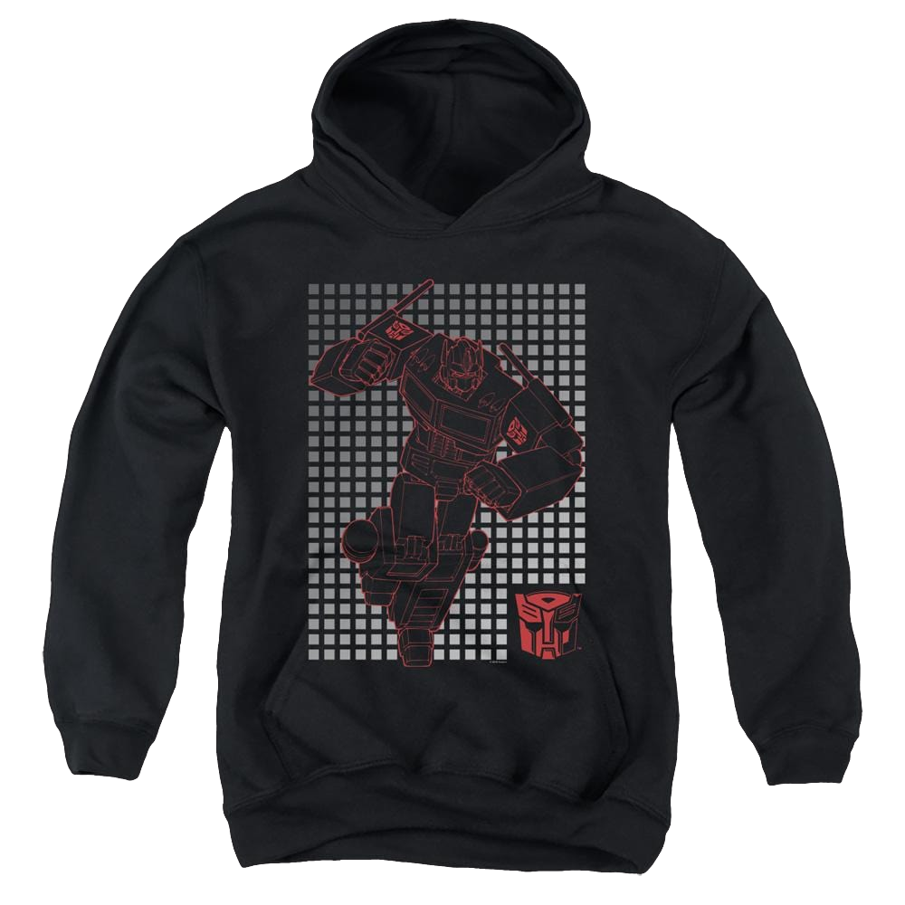 Transformers Optimus Grid - Youth Hoodie Youth Hoodie (Ages 8-12) Transformers