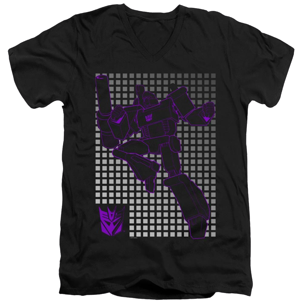 Transformers Megatron Grid - Men's V-Neck T-Shirt Men's V-Neck T-Shirt Transformers