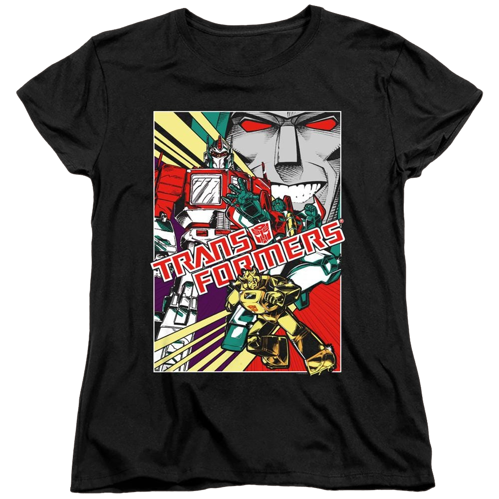 Transformers Comic Poster - Women's T-Shirt Women's T-Shirt Transformers