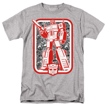 Athletic heather men's regular fit t-shirt with Transformers Autobot graphic