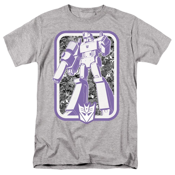 Athletic heather men's regular fit t-shirt with Transformers Decepticon graphic