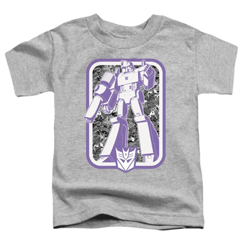 Athletic heather toddler t-shirt with Transformers Decepticon graphic