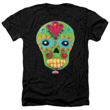 Charcoal men's heather t-shirt with Play-doh Sugar Skull graphic