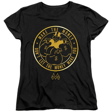 Black women's t-shirt with Monopoly Make The Money graphic