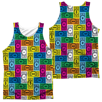 Monopoly Cash Rich (Front/Back Print) - Men's All Over Print Tank Top Men's All Over Print Tank Monopoly