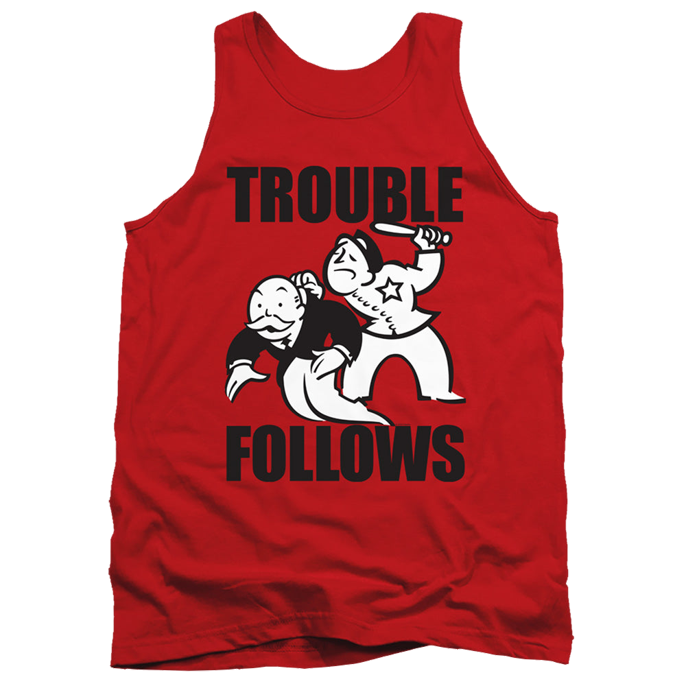 Hasbro Trouble Follows Evergreen - Men's Tank Top Men's Tank Monopoly