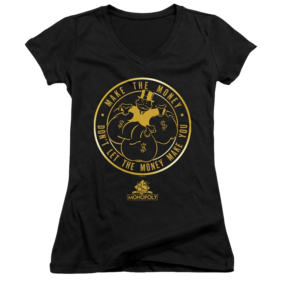 Monopoly Make The Money - Juniors V-Neck T-Shirt Juniors V-Neck T-Shirt Monopoly