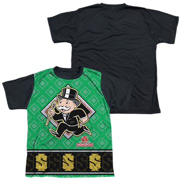 Hasbro Monopoly Jersey youth black back t-shirt for ages 8 to 12