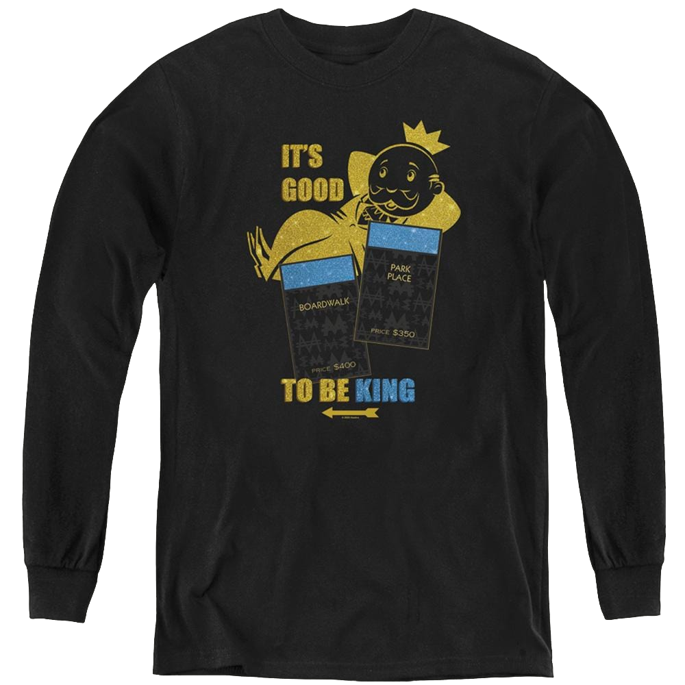 Monopoly Its Good To Be King No Logo - Youth Long Sleeve T-Shirt Youth Long Sleeve T-Shirt Monopoly