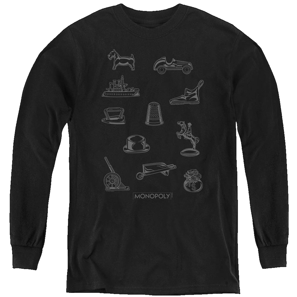 Monopoly Token - Youth Long Sleeve T-Shirt Youth Long Sleeve T-Shirt Monopoly