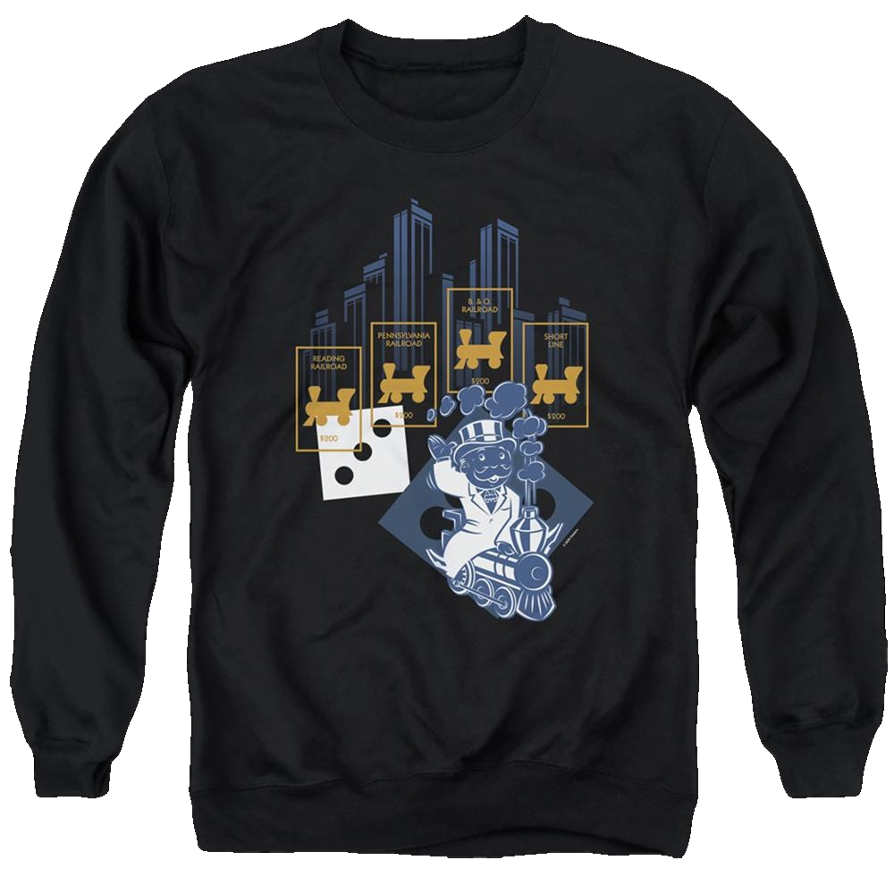 Monopoly The True Railroad Tycoon No Logo - Men's Crewneck Sweatshirt Men's Crewneck Sweatshirt Monopoly