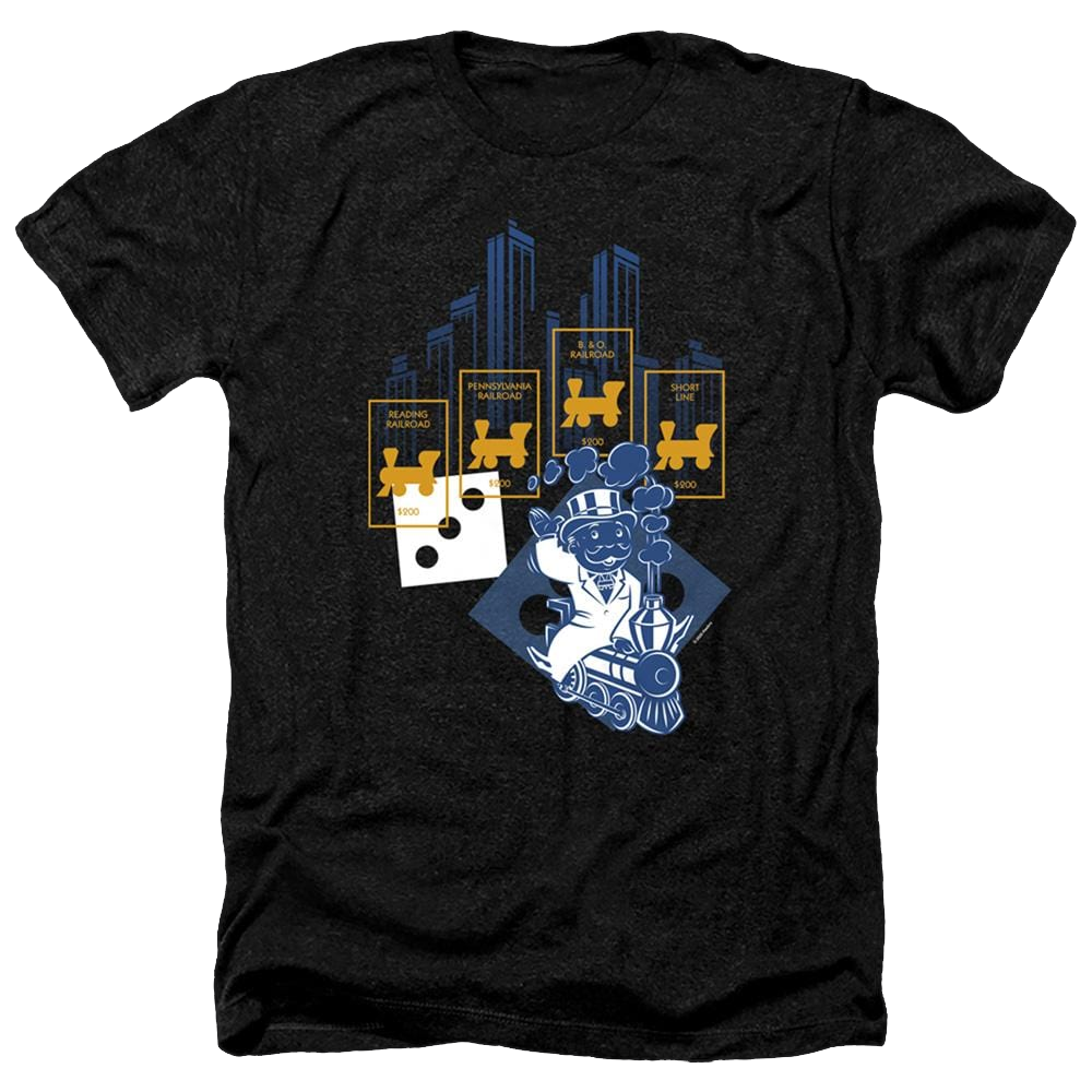 Monopoly The True Railroad Tycoon No Logo - Men's Heather T-Shirt Men's Heather T-Shirt Monopoly