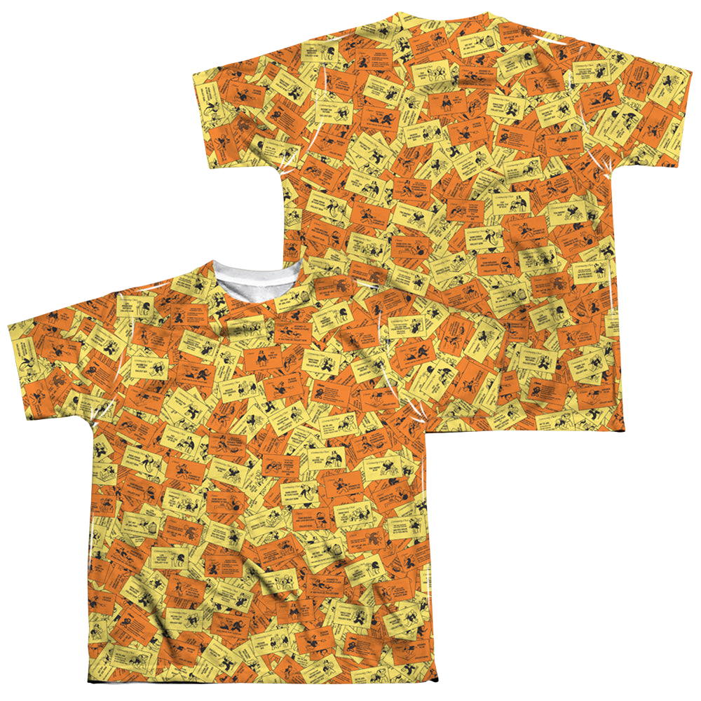 Monopoly Chance Chest Cards (Front/Back Print) - Youth All-Over Print T-Shirt Youth All-Over Print T-Shirt (Ages 8-12) Monopoly