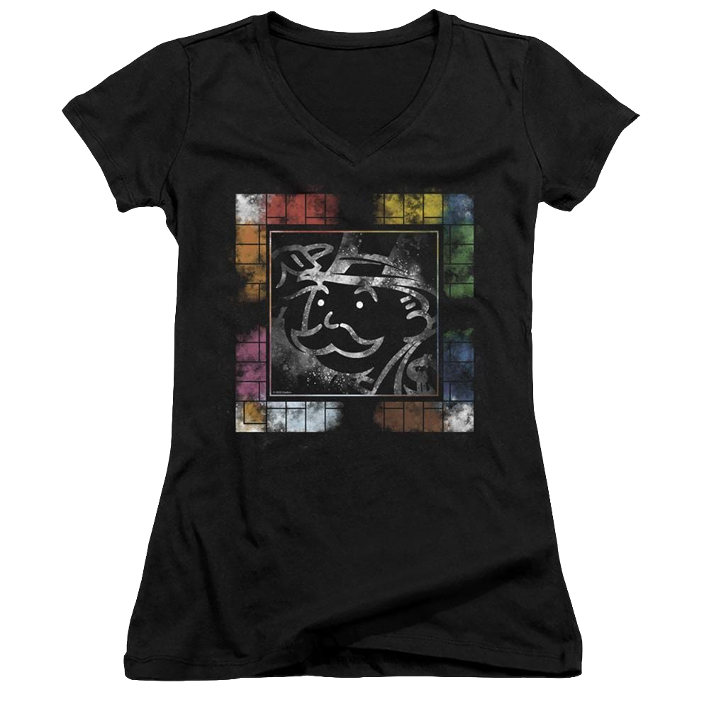Monopoly Dusty Game Board No Logo - Juniors V-Neck T-Shirt Juniors V-Neck T-Shirt Monopoly