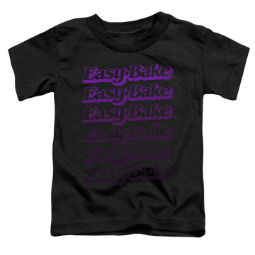 Black toddler t-shirt with Easy Bake Oven Faded graphic