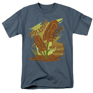 Slate men's regular fit t-shirt with Candy Land Molasses Popsicle graphic