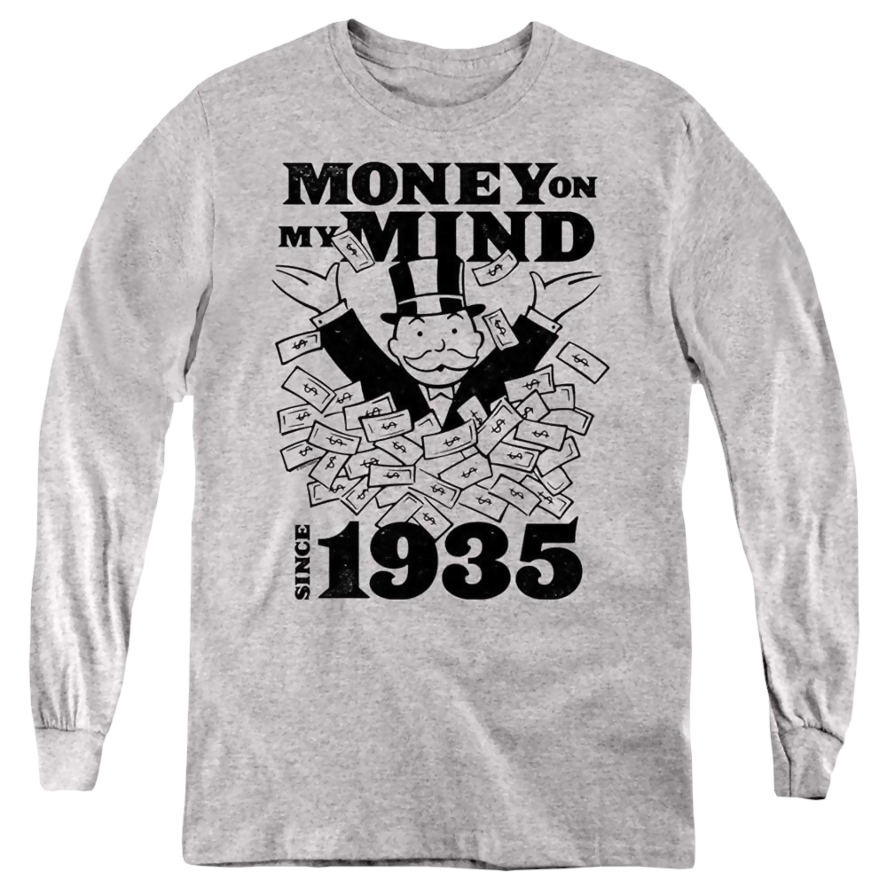 Monopoly Money On My Mind Since 1935 - Youth Long Sleeve T-Shirt Youth Long Sleeve T-Shirt Monopoly