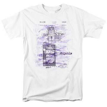 White men's regular fit t-shirt with Easy Bake Oven Patent graphic