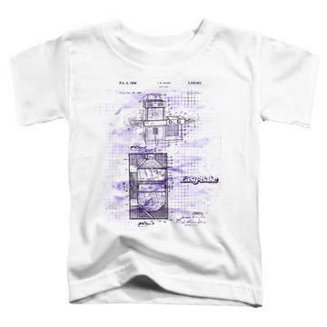 White toddler t-shirt with Easy Bake Oven Patent graphic