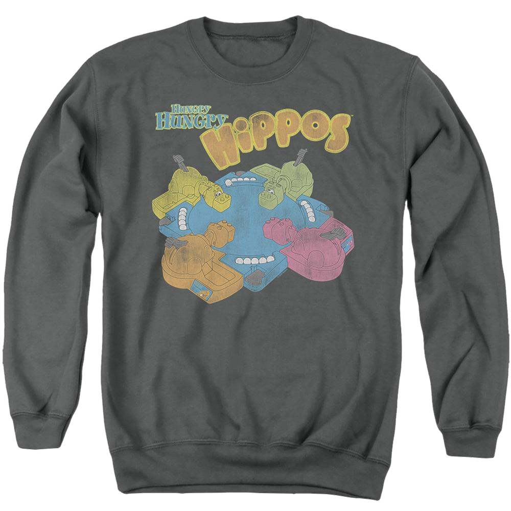 Hungry Hungry Hippo Ready To Play - Men's Crewneck Sweatshirt Men's Crewneck Sweatshirt Hungry Hungry Hippos