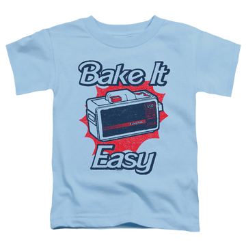 Light blue toddler t-shirt with Easy Bake Oven Bake It Easy graphic