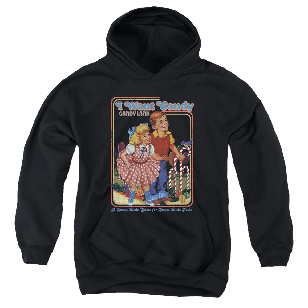 Hasbro I Want Candy - Youth Hoodie Youth Hoodie (Ages 8-12) Candy Land