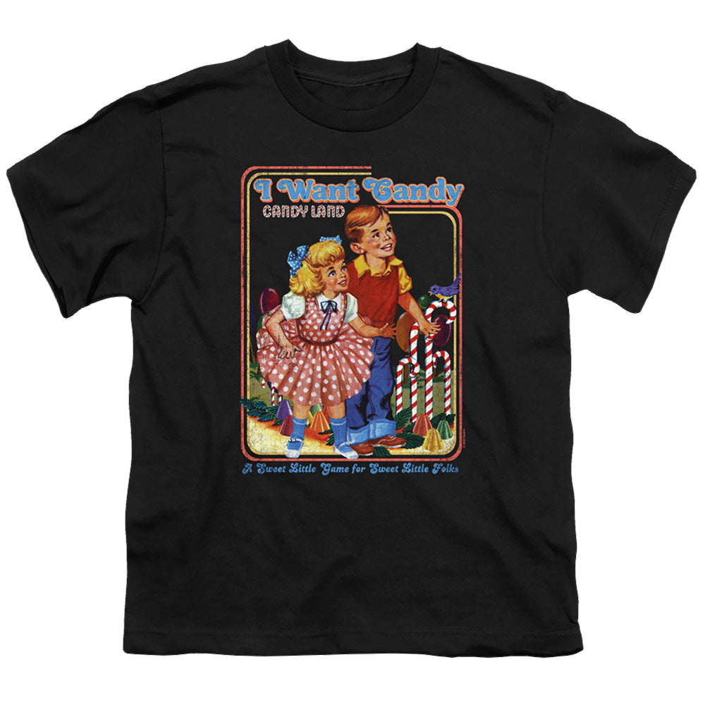 Hasbro I Want Candy - Youth T-Shirt Youth T-Shirt (Ages 8-12) Candy Land