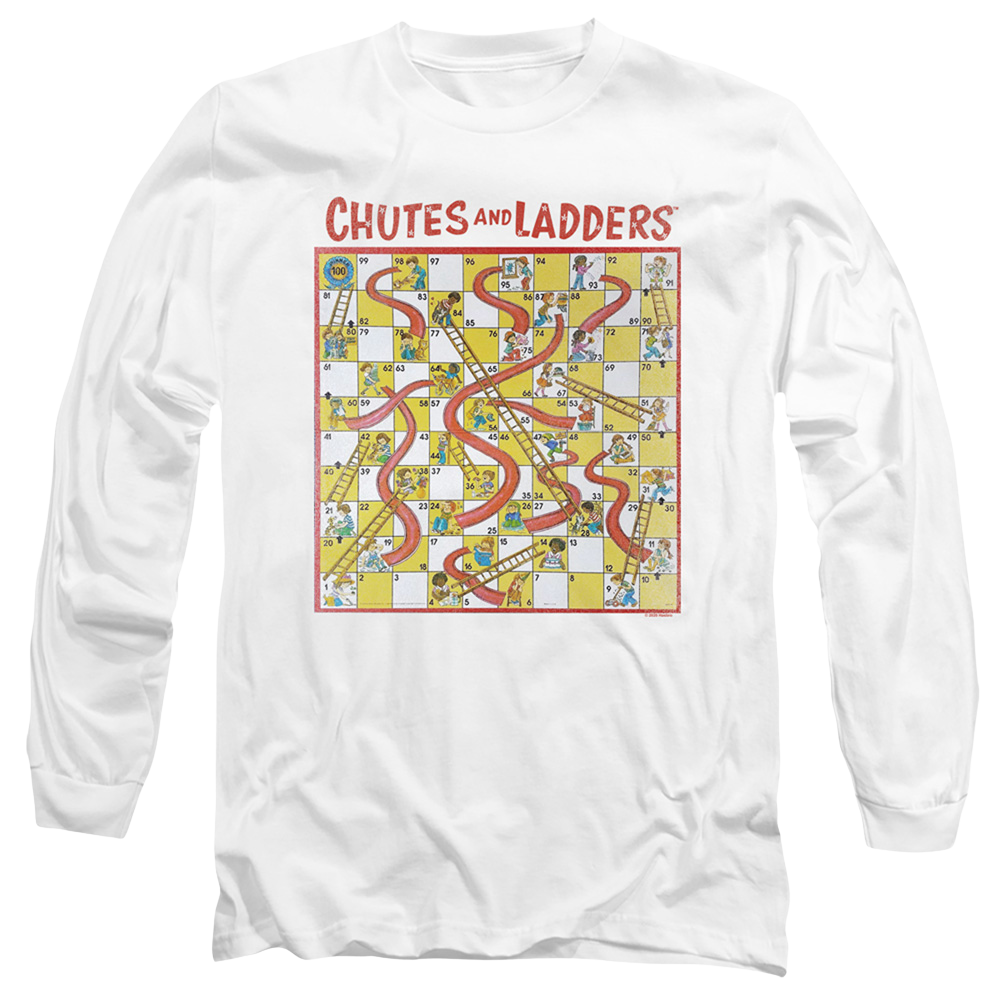 Chutes and Ladders 79 Game Board - Men's Long Sleeve T-Shirt Men's Long Sleeve T-Shirt Chutes and Ladders