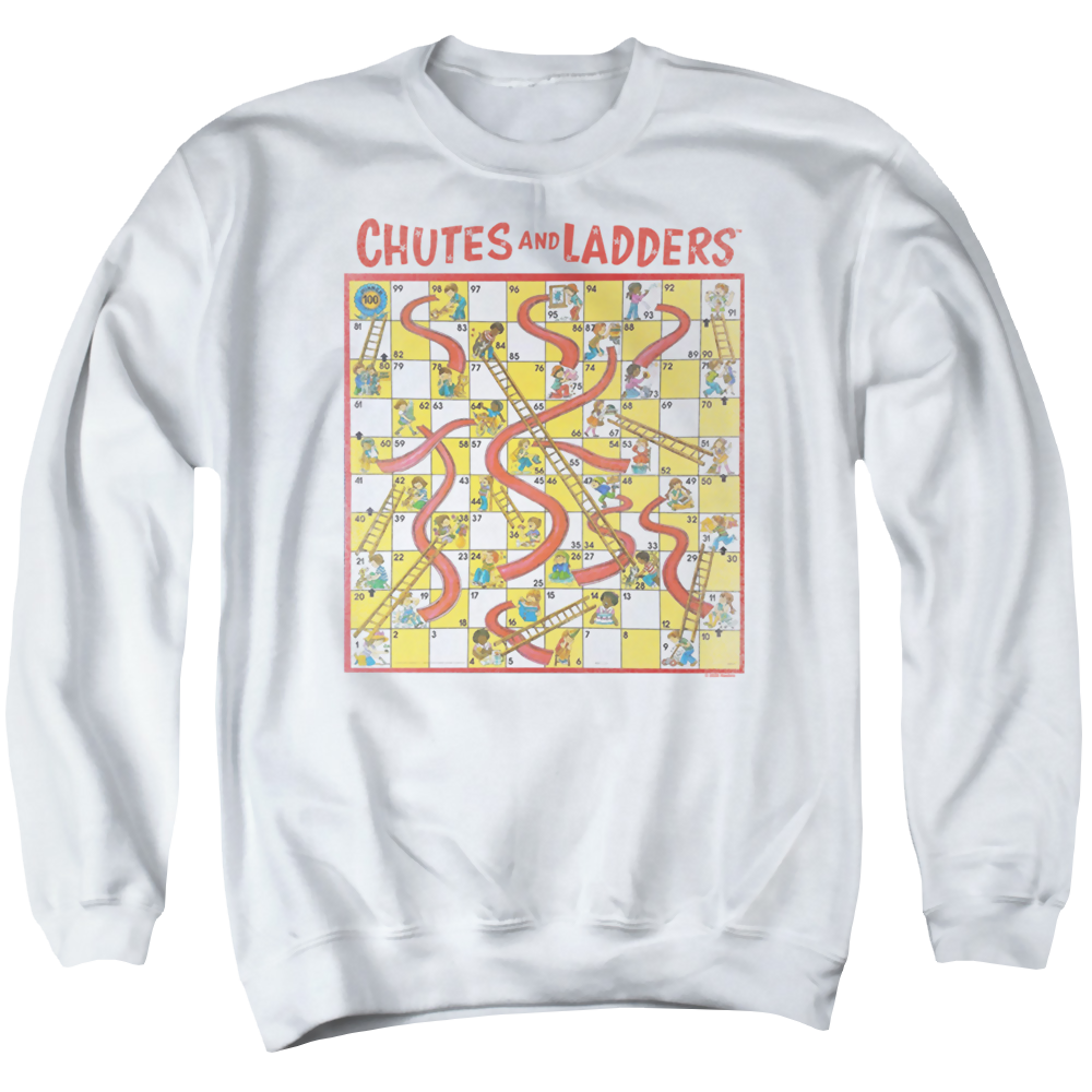 Chutes and Ladders 79 Game Board - Men's Crewneck Sweatshirt Men's Crewneck Sweatshirt Chutes and Ladders